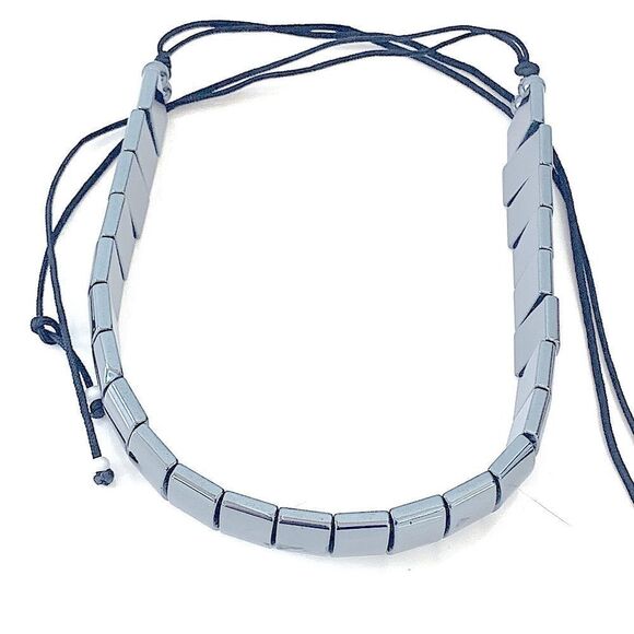 Vintage chunky hematite choker necklace - Picture 1 of 5